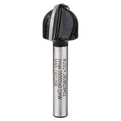 Bosch Accessories 2608628452 Halfrondprofielfrees Hardmetaal Lengte 45 mm Afmeting, Ø 15.9 mm Werklengte 9.50 mm Schachtdiameter 6 mm Bosch Accessories 2608628452 Halfrondprofielfrees Hardmetaal Lengte 45 mm Afmeting, Ø 15.9 mm Werklengte 9.50 mm Schachtdiameter 6 mm