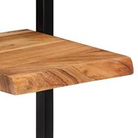 Wandschappen 2 st 25x25x75 cm massief acaciahout en staal - thumbnail