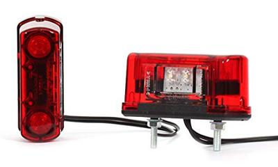 WAS Kentekenverlichting Open kabeleinden Achter 12 V/DC, 24 V/DC WAS Kentekenverlichting Open kabeleinden Achter 12 V/DC, 24 V/DC
