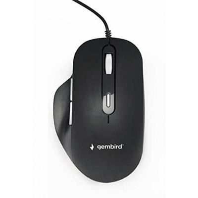 6-knops optische muis met gekleurde verlichting, USB, zwart