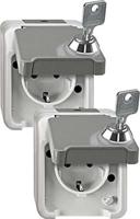 Merten MEG2424-8029 Wandcontactdoos AquaStar Lichtgrijs 1 stuk(s) - thumbnail