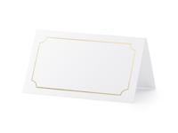Naamkaartjes Huwelijk Goud/Wit (9.5x5.5cm) - thumbnail