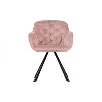 WOOOD Exclusive Eetkamerstoel 'Elaine' Velvet, kleur Pale - thumbnail