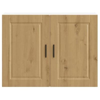 Keukenwandkast Porto bewerkt hout artisanaal eikenkleur