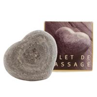 Aleppo Soap Co Massage hart leisteen zwart 1 Stuks - thumbnail