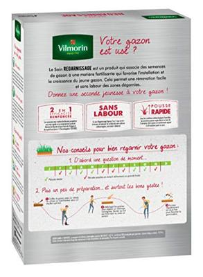 VILMORIN graszaad - 2 in 1 universele herzaaibehandeling 1 kg doos - Zeer snelle hergroei