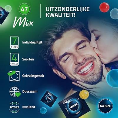 MySize PRO 49mm - Smallere Condooms Mix - 10 stuks - thumbnail