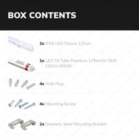 LED TL armatuur 120cm - T8 (G13) - 18 Watt 3150 lumen (175lm/W) - 6000K daglicht wit (860) - Koppelbaar - Flikkervrij - IP65 waterdicht - LED TL Lamp - thumbnail