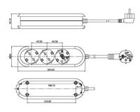 Bachmann 387272 Stekkerdoos 3-voudig Wit Randaarde stekker 1 stuk(s) - thumbnail