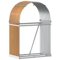 Haardhoutopslag 80x45x120 cm gegalvaniseerd staal lichtbruin - thumbnail