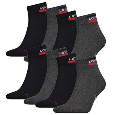 Levi's Mid Cut Sprtwr Logo Mid Grey/ Black 2-Pack-35/38