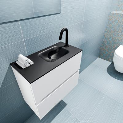 MONDIAZ ADA 60cm toiletmeubel talc. LEX wastafel urban rechts 1 kraangat