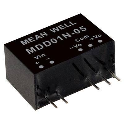 MEAN WELL MDD01L-05 DC/DC-convertermodule 100 mA 1 W Aantal uitgangen: 2 x Inhoud 1 stuk(s)
