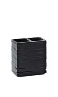 Tandenborstelhouder Sapho Quadrotto Vrijstaand 11.5x10.2x6.2 cm Polyresin Zwart - thumbnail