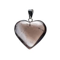 Edelsteen Hanger Rookkwarts Hart (2 - 3 cm) - thumbnail
