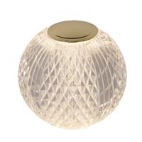 Lucide CINTRA - Oplaadbare Tafellamp - Accu/Batterij - Ø 9 cm - LED 3 StepDim - 1x1,5W 2700K - Transparant - thumbnail