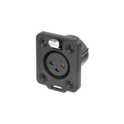 Neutrik NC3FDX-TOP female XLR chassisdeel 3p Neutrik NC3FDX-TOP female XLR chassisdeel 3p