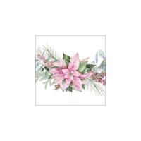 Ambiente servetten 33cm pink poinsettia - thumbnail