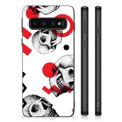 Mobiel Case Samsung Galaxy S10 Skull Red