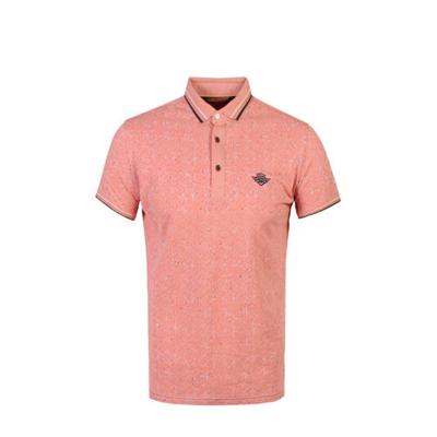 GABBIANO regular fit polo met contrastbies oudroze