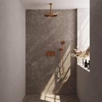 Copper Edition thermostatische inbouwset met drukknoppen en 3-standen handdouche - thumbnail
