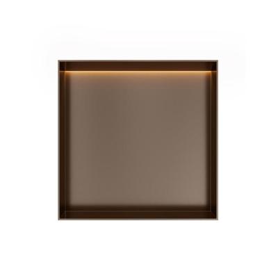 Hotbath &MORE Inbouwnis 30x30x10cm frameless + LED Tuscan Bronze Hotbath &MORE Inbouwnis 30x30x10cm frameless + LED Tuscan Bronze