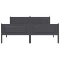 Bedframe massief grenenhout grijs 160x200 cm - thumbnail