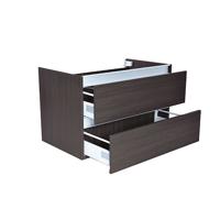 Wiesbaden Vision onderkast+ 2 laden 80x46 houtnerf grijs - thumbnail