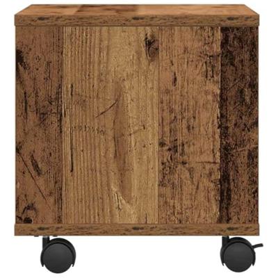 VidaXL Printerstand met opslag oudhout 41 x 32 x 33.5 cm bewerkt hout