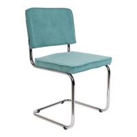 Zuiver Eetkamerstoel 'Ridge' Rib, kleur Blauw - thumbnail