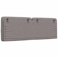 Hoofdbordkussen 120 cm stof taupe - thumbnail