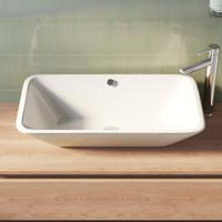 Brauer Dawn Waskom - 71 cm - met Overloop - Keramiek - Hoogglans - Wit - thumbnail