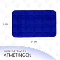 Eat Slow Live Longer Lick Mat Dimensions Flower Blue - thumbnail