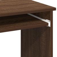 Bureau met schappen 84x40x78 cm bewerkt hout bruineikenkleur - thumbnail