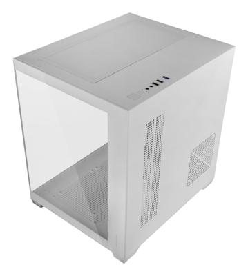 Micro ATX/ITX Mini tower-doos Behuizing Mars Gaming MCVIEW2W Wit - thumbnail