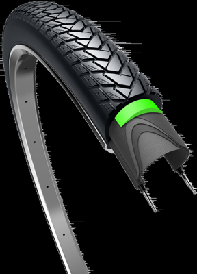 Buitenband Edge Traveller Protect 28 x 1.75" / 47-622 - zwart met reflectie