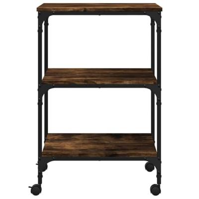 VidaXL Printerkastje 3-laags 50x41x75 cm bewerkt hout gerookt eiken - thumbnail