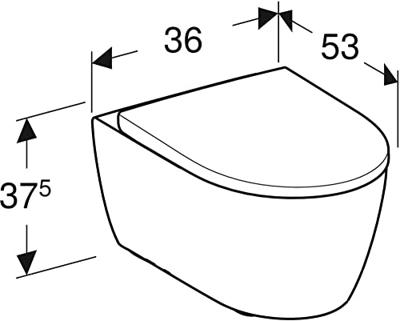 Geberit Icon Wandclosetpack - 36x53x37.5cm - diepspoel - spoelrandloos - vuilafstotend - keramiek - glans wit 501.664.00.8