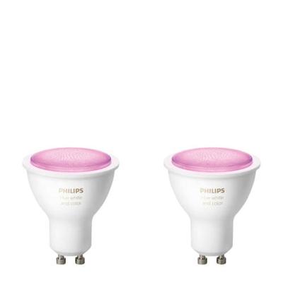 Philips Hue Wit & Color Ambiance 2-Pack GU10 Philips Hue Wit & Color Ambiance 2-Pack GU10