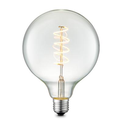 Edison Vintage LED lamp E27 LED filament lichtbron, Spiraal Globe G95, 9.5/9.5/13.5cm, Helder, Retro LED lamp Dimbaar, 4W 280lm 3000K, warm wit licht, geschikt voor E27 fitting