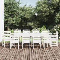 11-delige Tuinset massief grenenhout wit - thumbnail