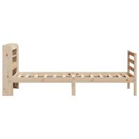 Bedframe met hoofdbord massief grenenhout 100x200 cm - thumbnail