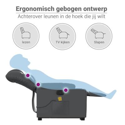 Sta-op-massagestoel verstelbaar kunstleer grijs