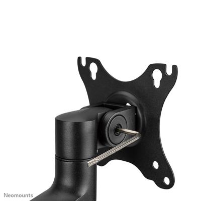 Neomounts DS60-425BL2 Tafelbeugel voor monitor Aantal monteerbare displays: 2 Display(s) 43,2 cm (17) - 68,6 cm (27) Zwart Kantelbaar, Roteerbaar, Zwenkbaar,