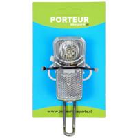 Porteur Koplamp met rvs beugel clearly - thumbnail