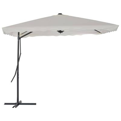 VidaXL Parasol met stalen paal 250x250 cm zandkleurig