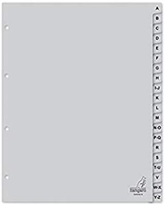 Tabbladen Kangaro A4 4-gaats 20-delig A-Z breed PP grijs