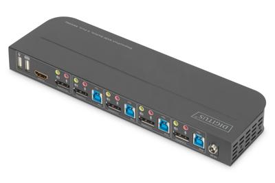 Digitus DS-12890 KVM-extender 4 poorten DisplayPort, HDMI Muis, Toetsenbord 3840 x 2160 Pixel