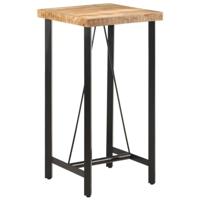 Bartafel 55x55x107 cm massief mangohout en ijzer - thumbnail