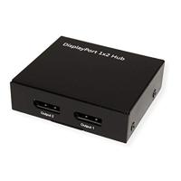 VALUE DisplayPort Video-Splitter, met hub funktie, 2voudig - thumbnail